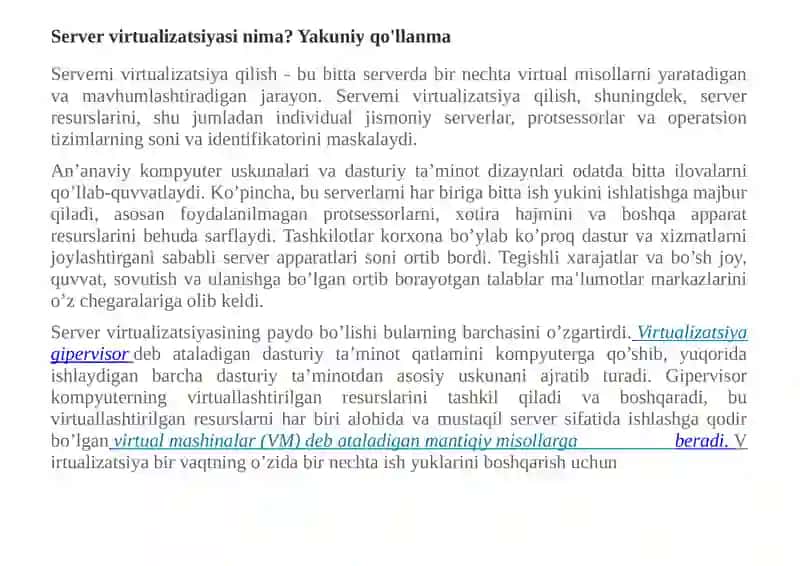 Serverlarni Virtuallashtirish 2