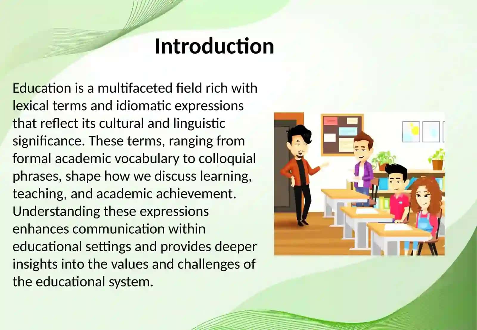 Lexical Terms and Idiomatic Expressions Associated with Education 2