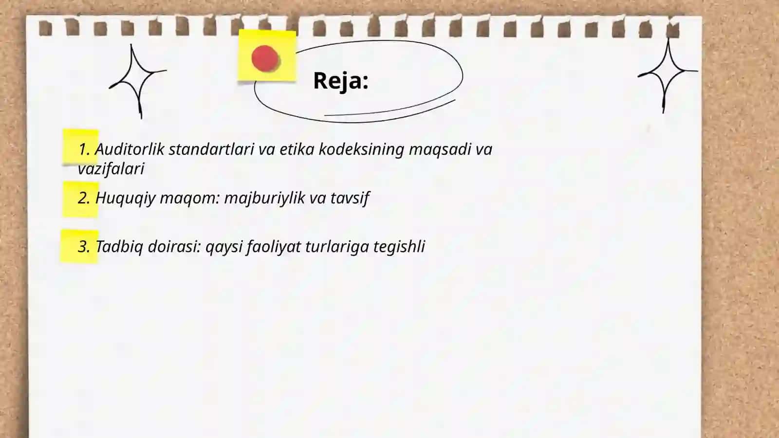 Auditorlik standarti va etika kodeksining oʻxshash va farqli jihatlari 2