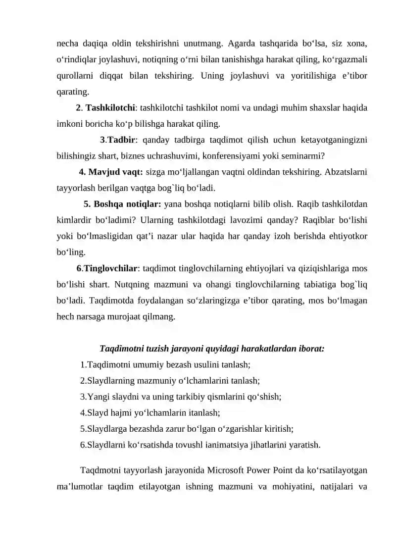 10-mavzu: Sohaga oid taqdimot nutqi 2