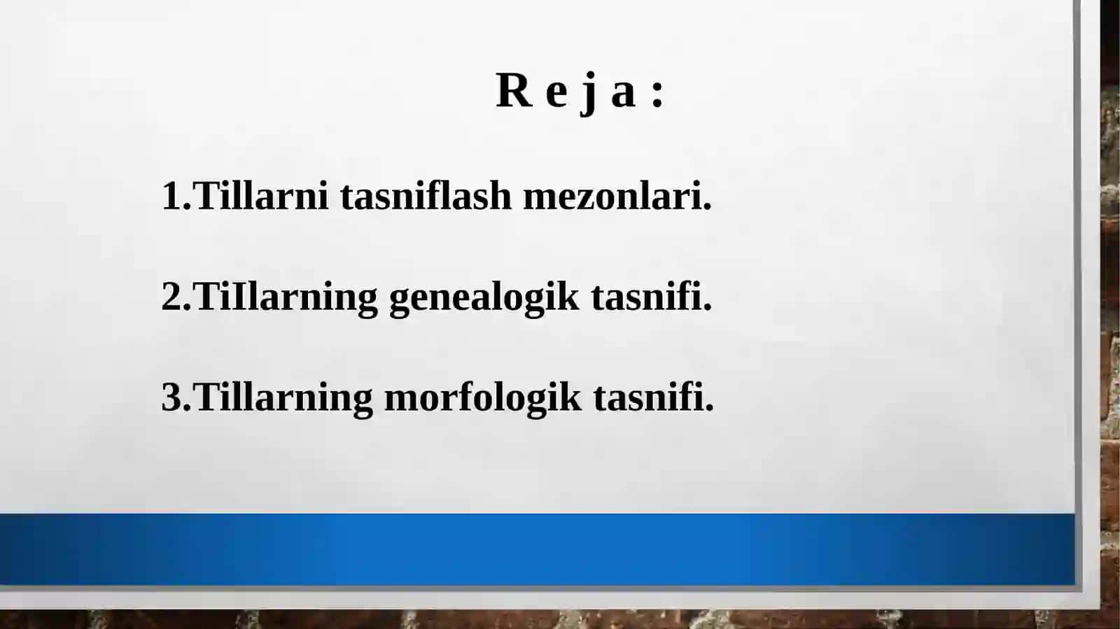 Dunyo tillari va ularning tasnifi 2