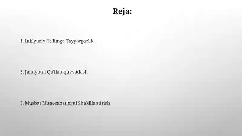 Inklyuziv Ta'limga Tayyorgarlik 2