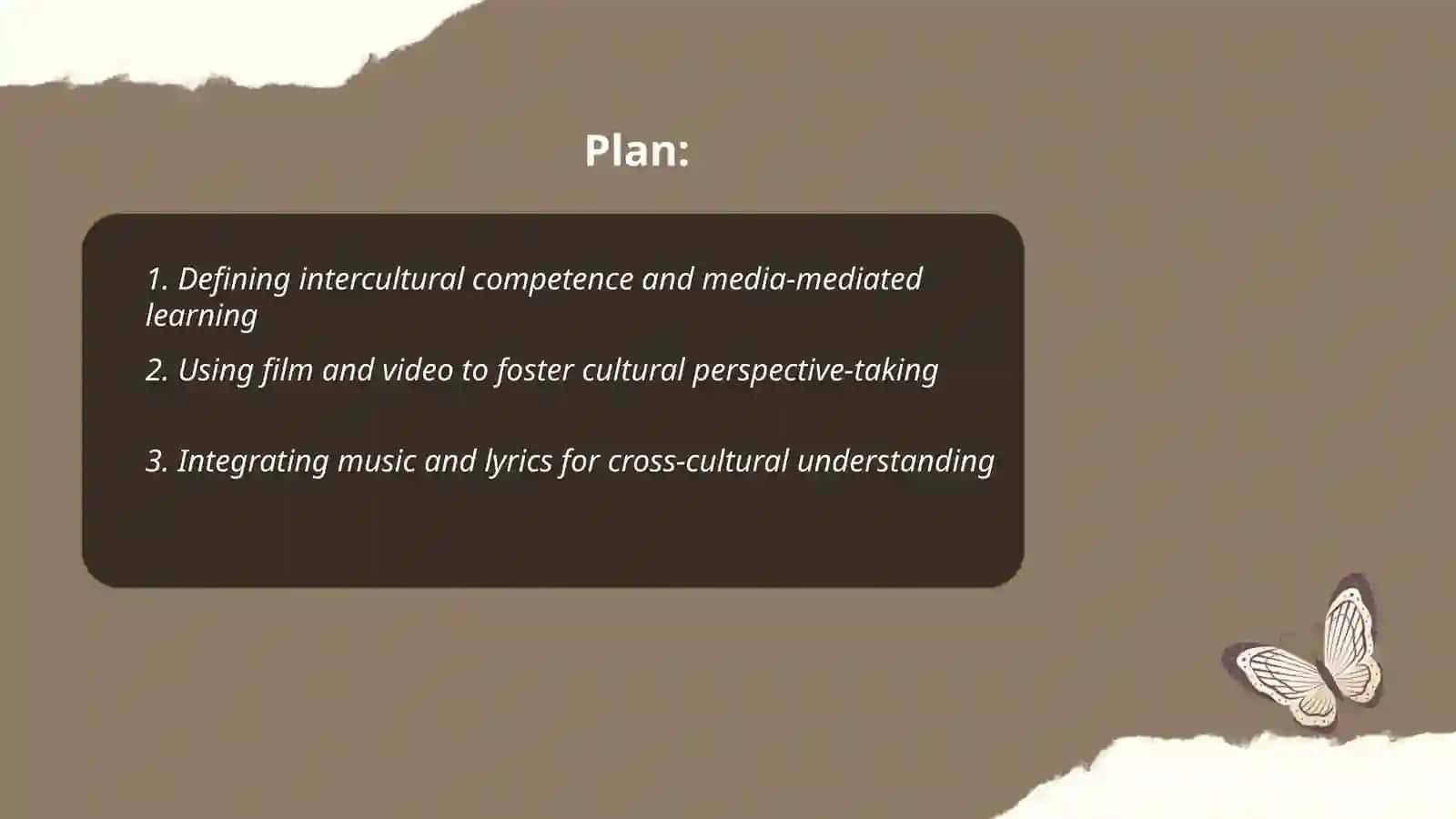 Developing intercultural competences using activities with different media 2