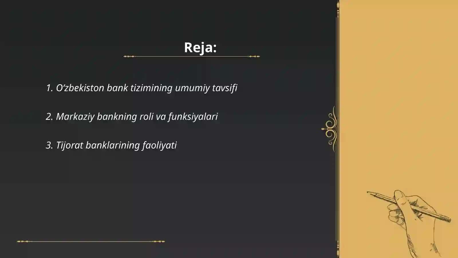 Oʻzbekiston Respublikasi bank tizimi va uning tarkibi 2