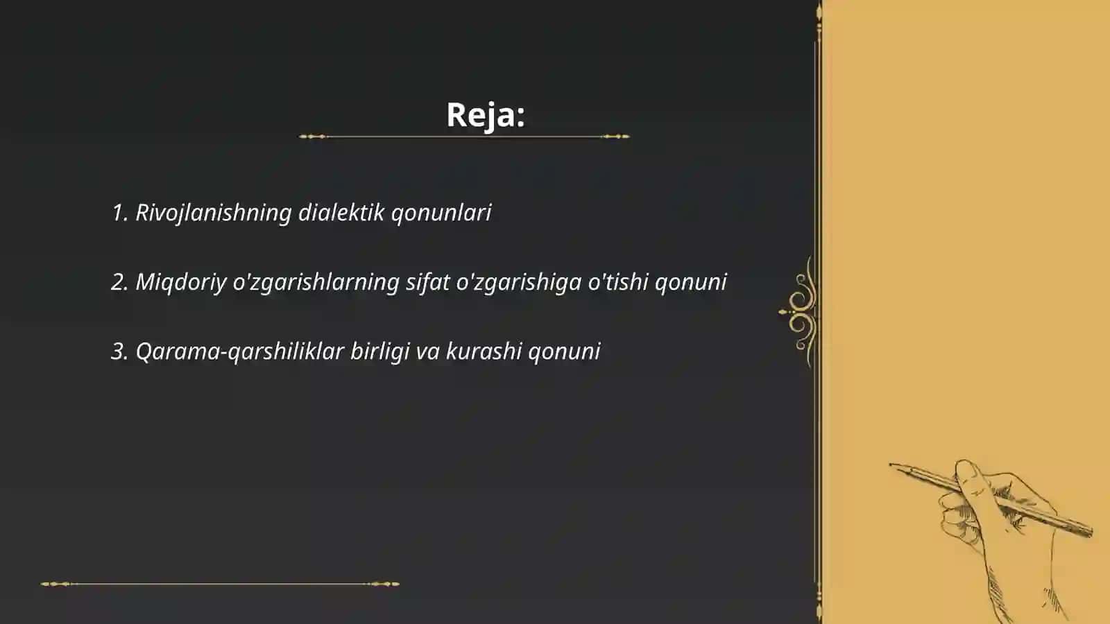 Rivojlanishning asosiy qonunlari 2