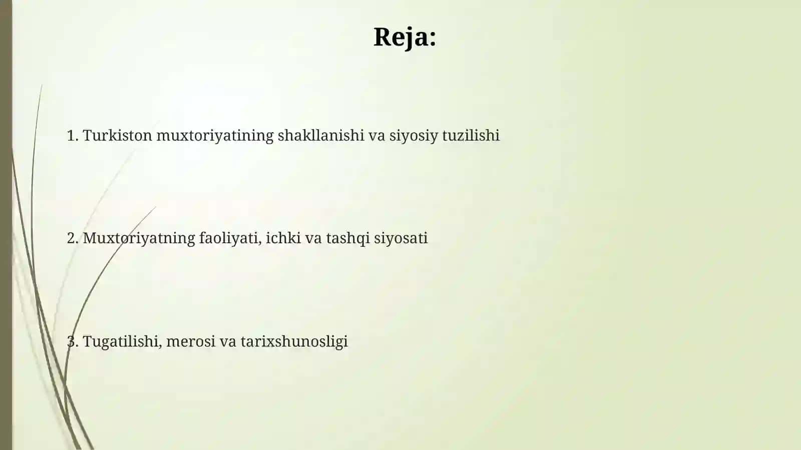 Turkiston muxtoriyativauningfaoliyati 2