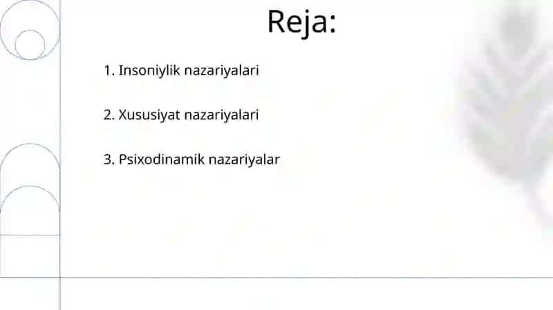 Shaxs nazariyalari 2