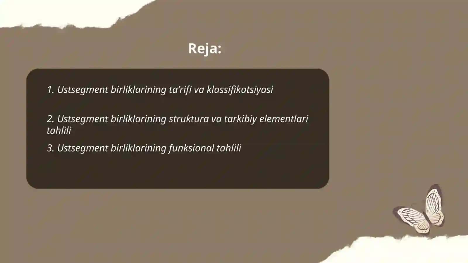 Ustsegment birliklar tahlili 2
