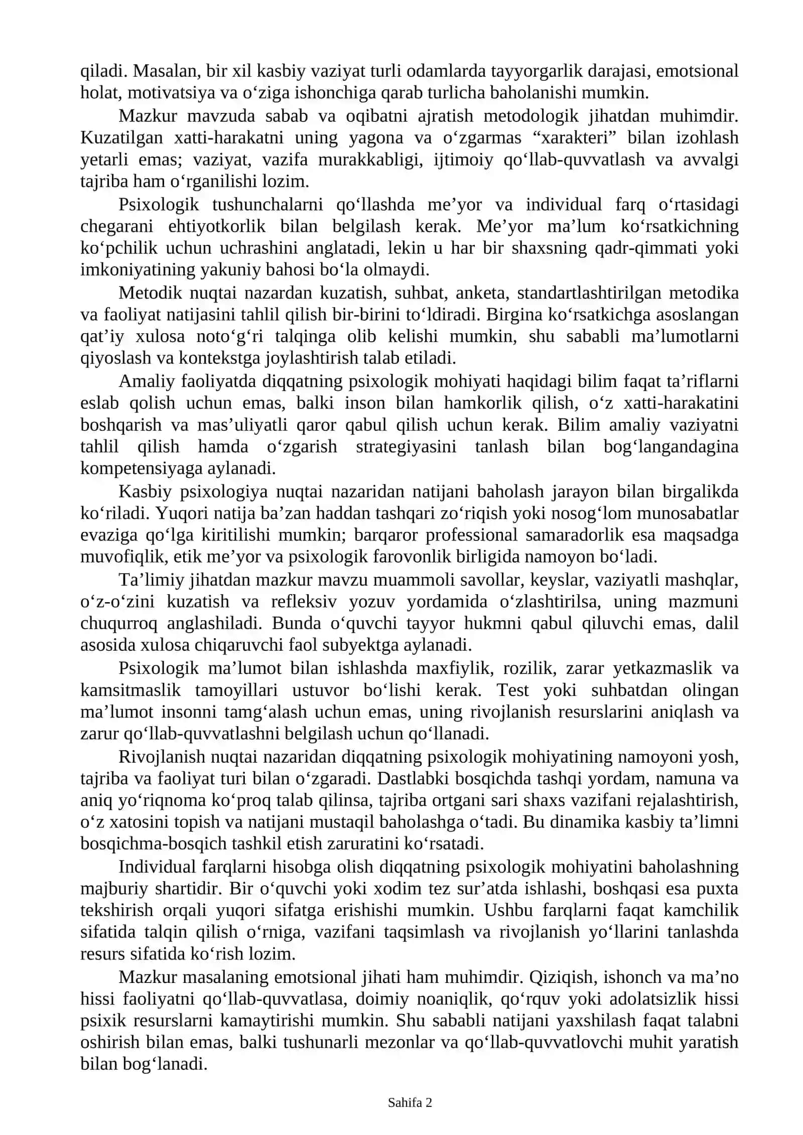 Shaxsning bilish jarayonlari: diqqat va uning turlari 2