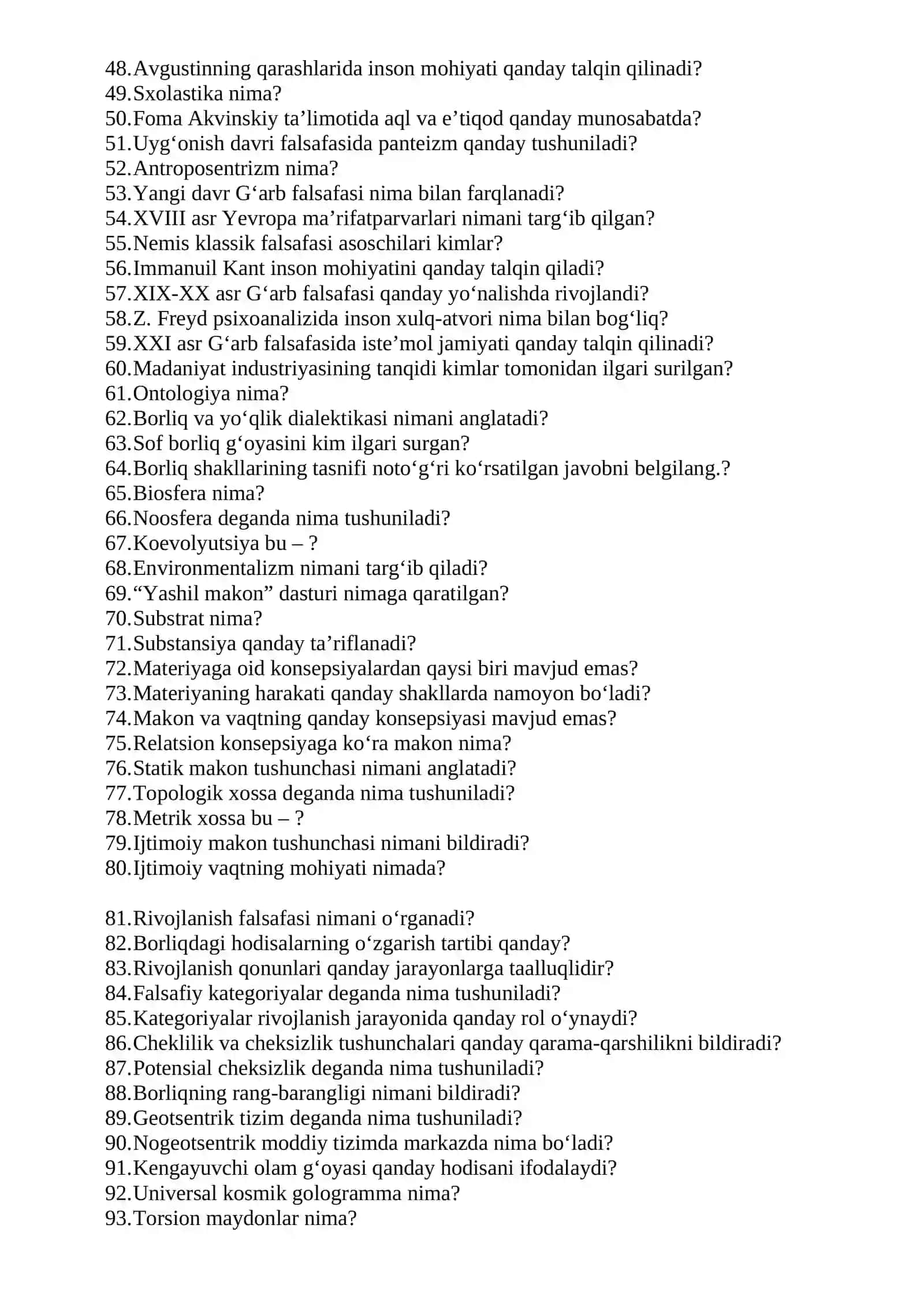 Falsafiy dunyoqarashning afzalligi 2