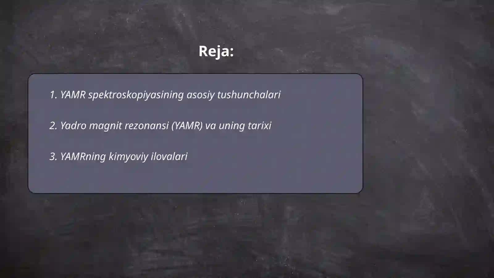 YAMR spektroskopiyasi 2