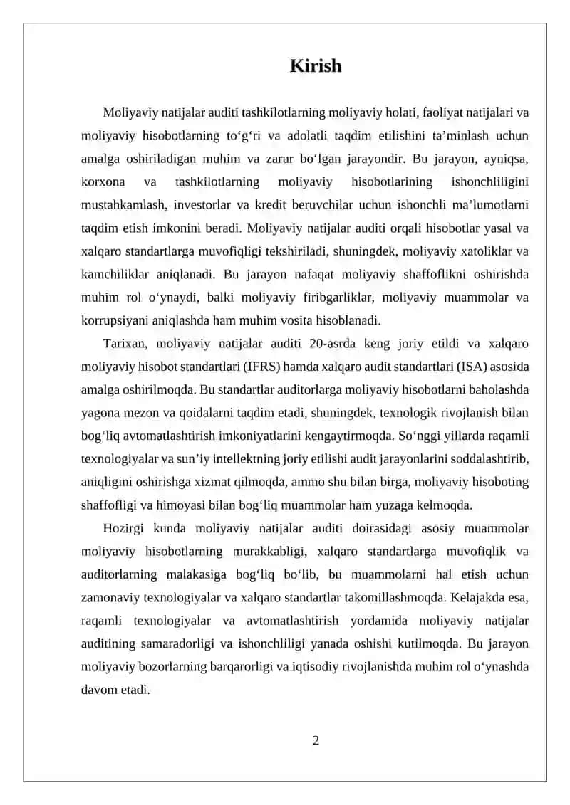 Moliyaviy natijalar auditi 2