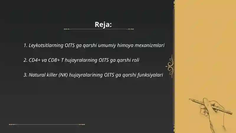 Leykotsitlar OITS ga qarshi kurash 2