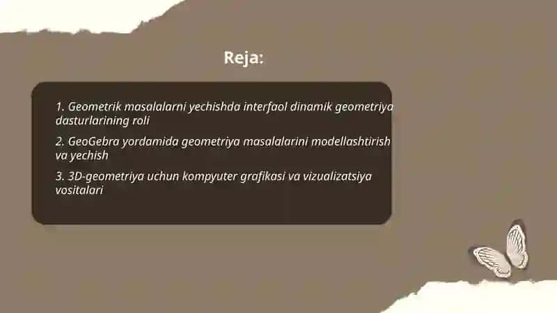 Geometrik masalalarni yechishda axborot texnologiyalari 2