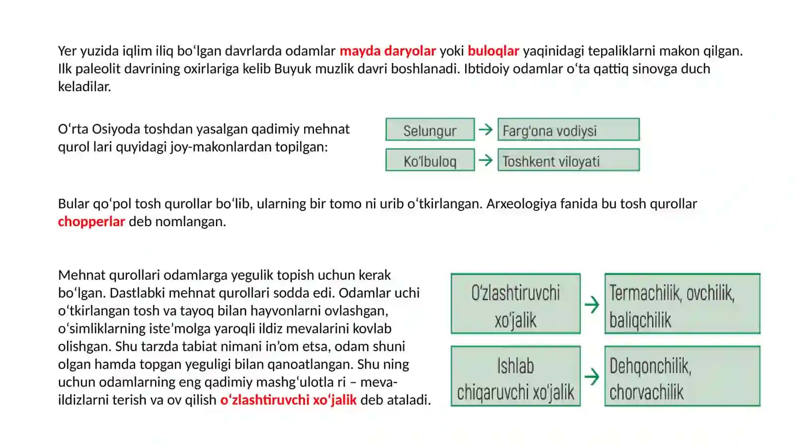 Eng qadimgi odamlarning rivojlanish bosqichlari 2