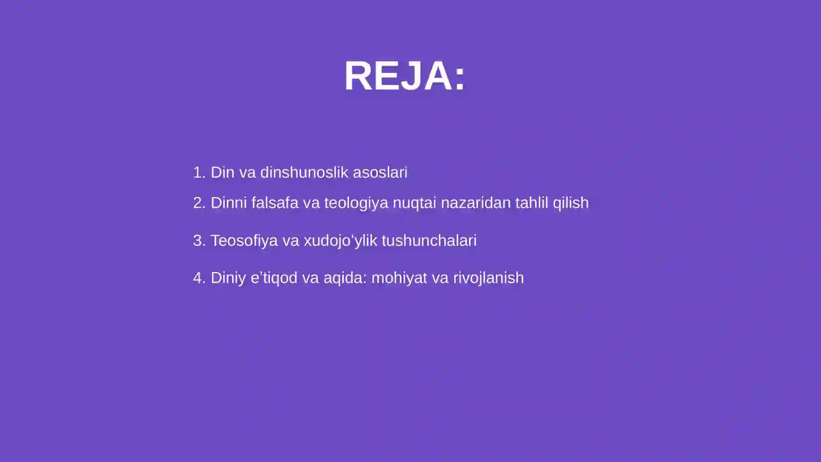 Din va dinshunoslik asoslari 2