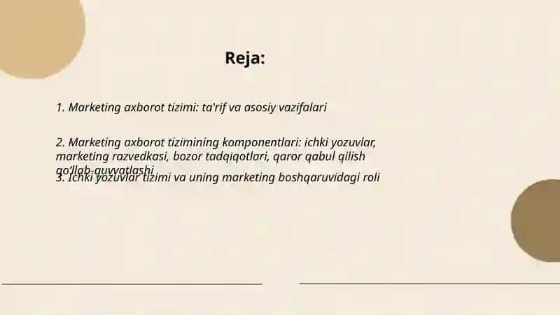 Marketing axborot tizimi 2