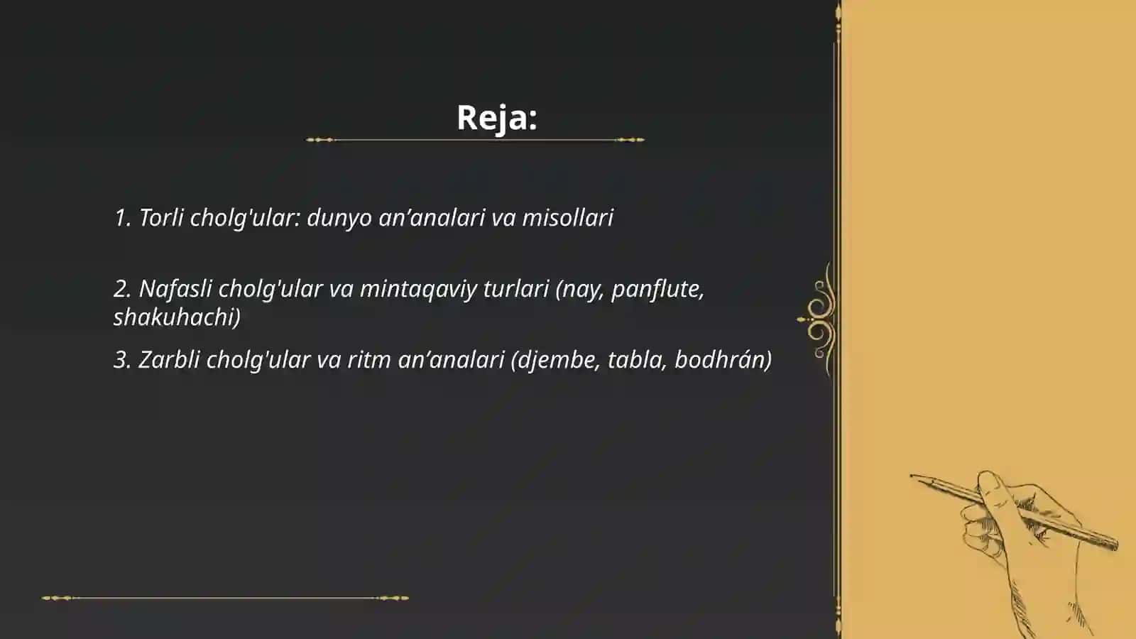 Dunyo xalqlarining musiqa cholg'ulari 2