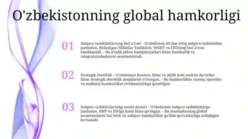 O'Zbekiston Va Jahon Hamjamiyati 2