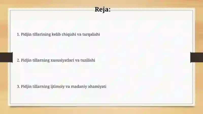Pidjin tillar haqida maʼlumot 2