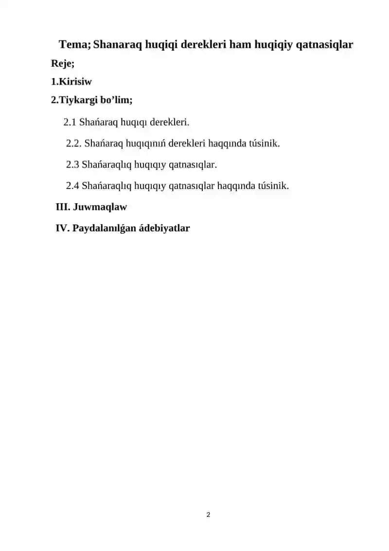Shan’araq huqiqi pa’ninen islegen 2