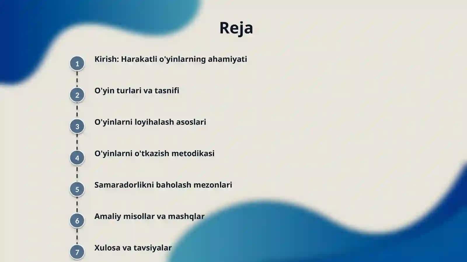 Harakatli o'yinlarni tashkil qilish va o'tkazish 2