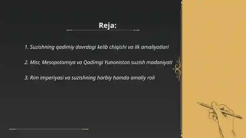 Suzish usullarini rivojlanish tarixiga umumiy tavsifi 2