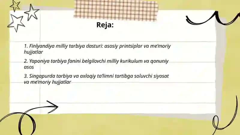 Rivojlangan mamlakatlarda milliy tarbiya dasturlari 2