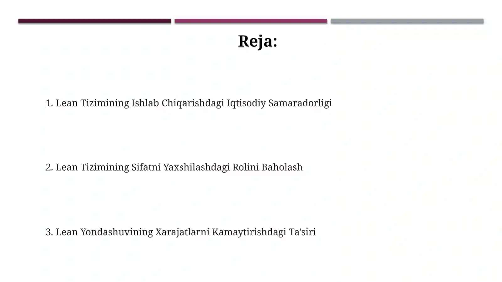 Lean Tizimining Ishlab Chiqarishdagi Iqtisodiy Samaradorligi 2