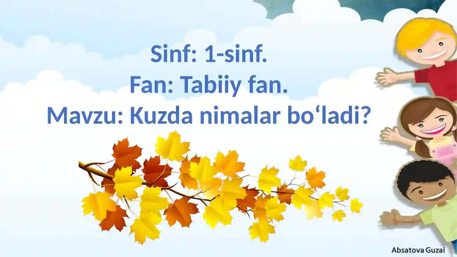 Kuzdanimalarbo‘ladi? 2