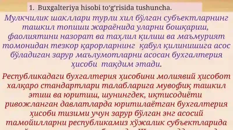 Buxgalteriya hisobi xizmatini tashkiletish 2