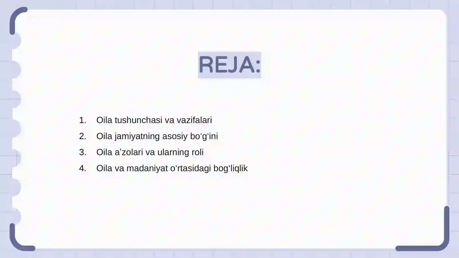 Oila jamiyatning asosiy bõgʻini 2