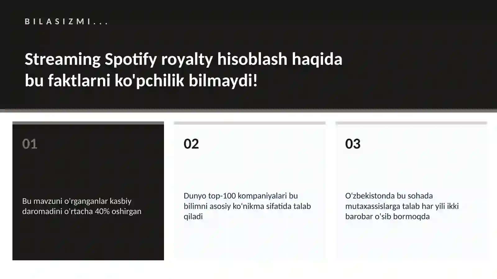 Streaming Spotify royalty hisoblash 2