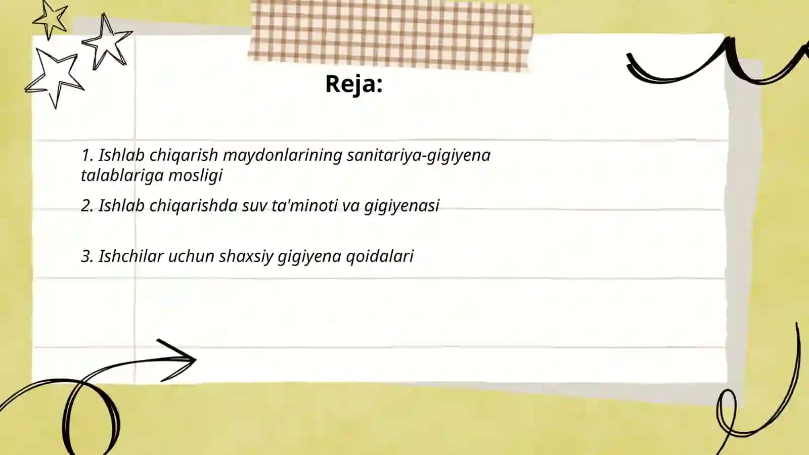 Ishlab chiqarishda sanitariya gigeniyasi 2