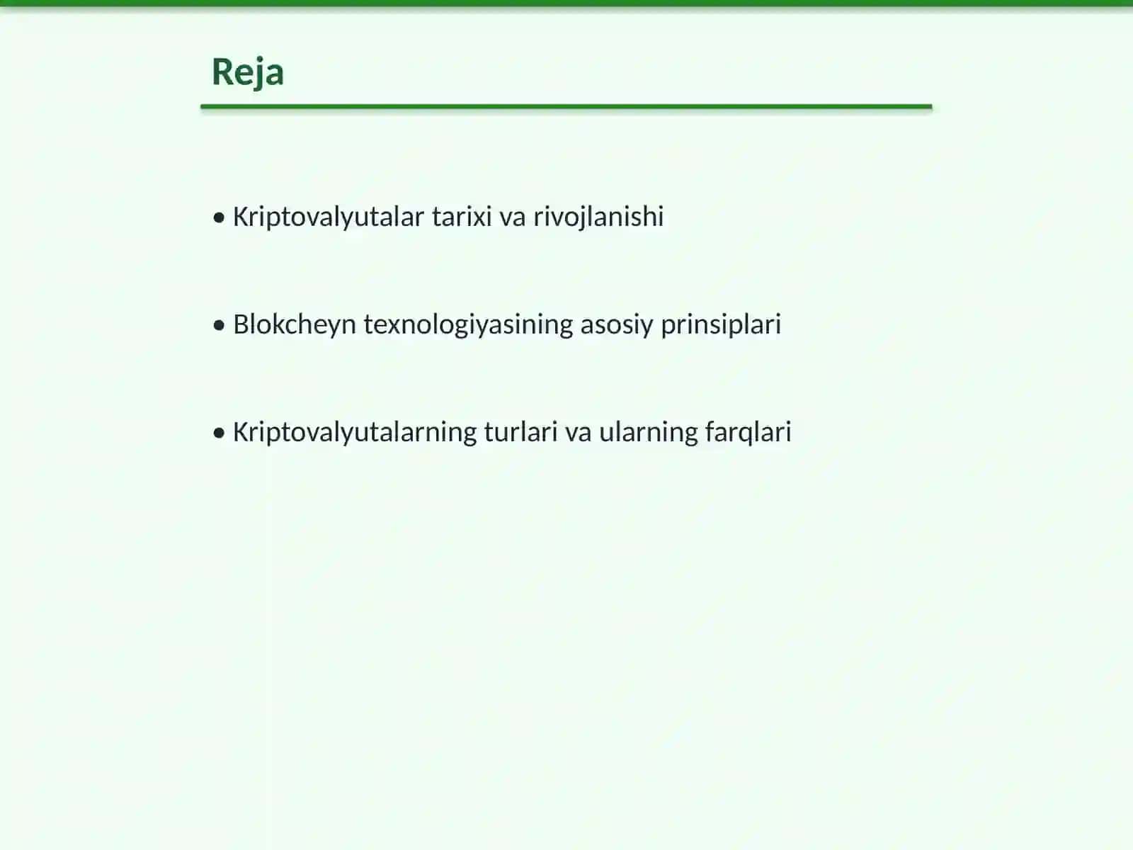 Kriptovalyutalar va blokcheyn texnologiyalari 2