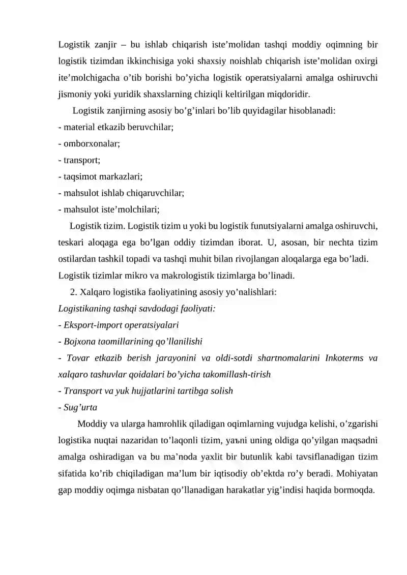 Lоgistik оpеrаtsiyalаrining аsоsiy bоsqichlаri 2
