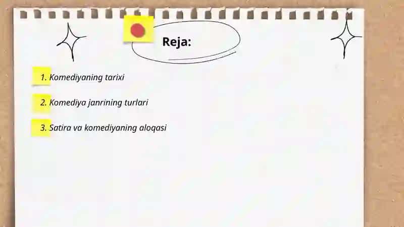 Komediyaning xususiyatlari 2
