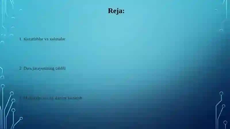 Ona tili darsini kuzatish 2