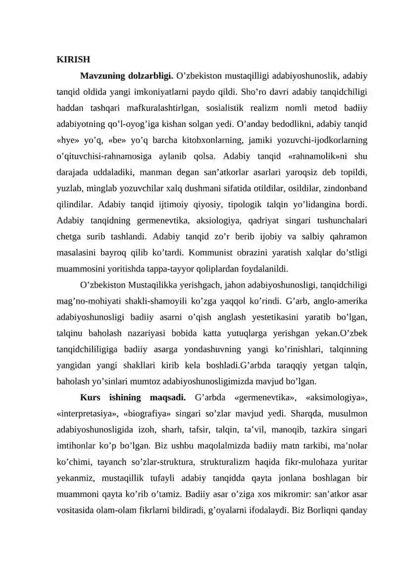 ZAMONAVIY OʻZBEK NASRCHILIGI, UNDA SHAKL VA MAZMUN MUTANOSIBLIGI 2