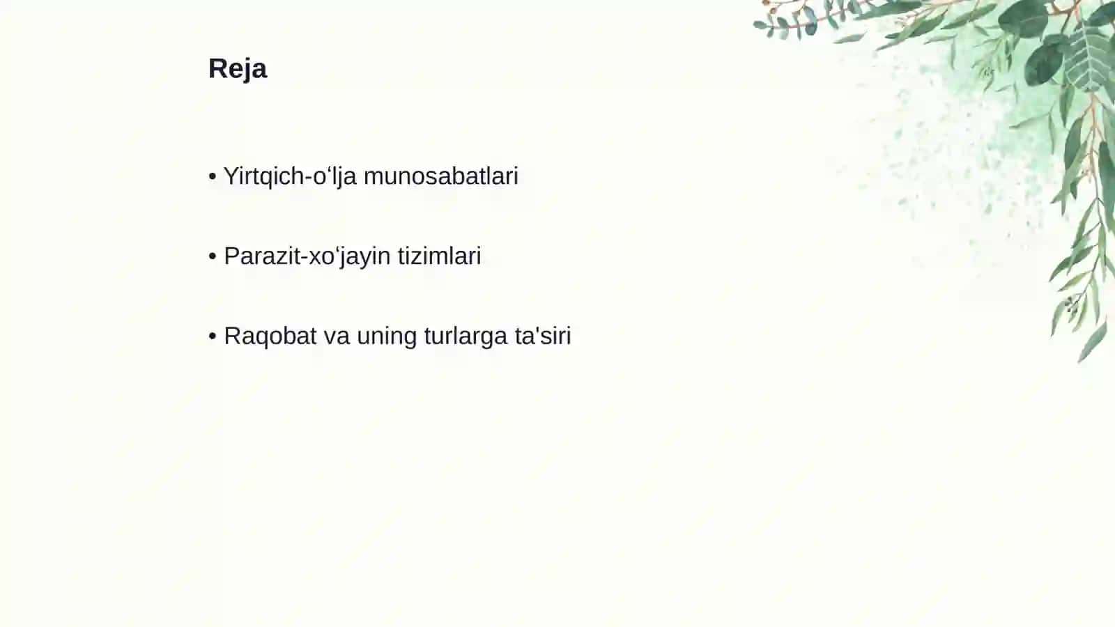 Yirtqich-oʻlja munosabatlari 2