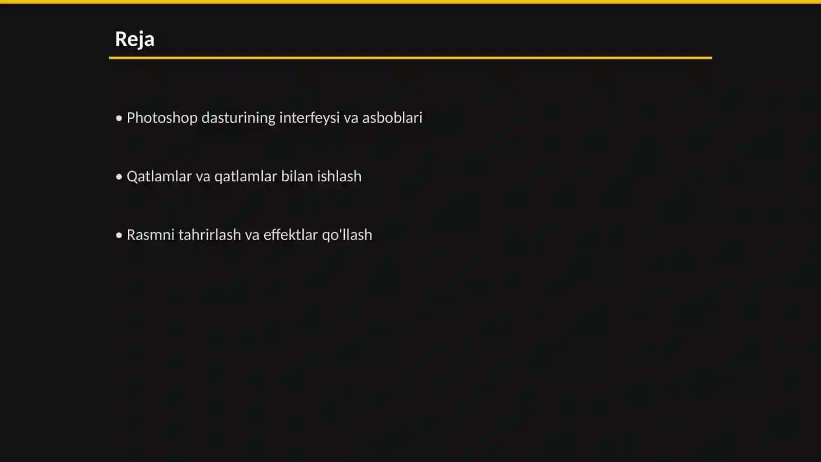 Photoshopda ishlashni oʻrganish 2