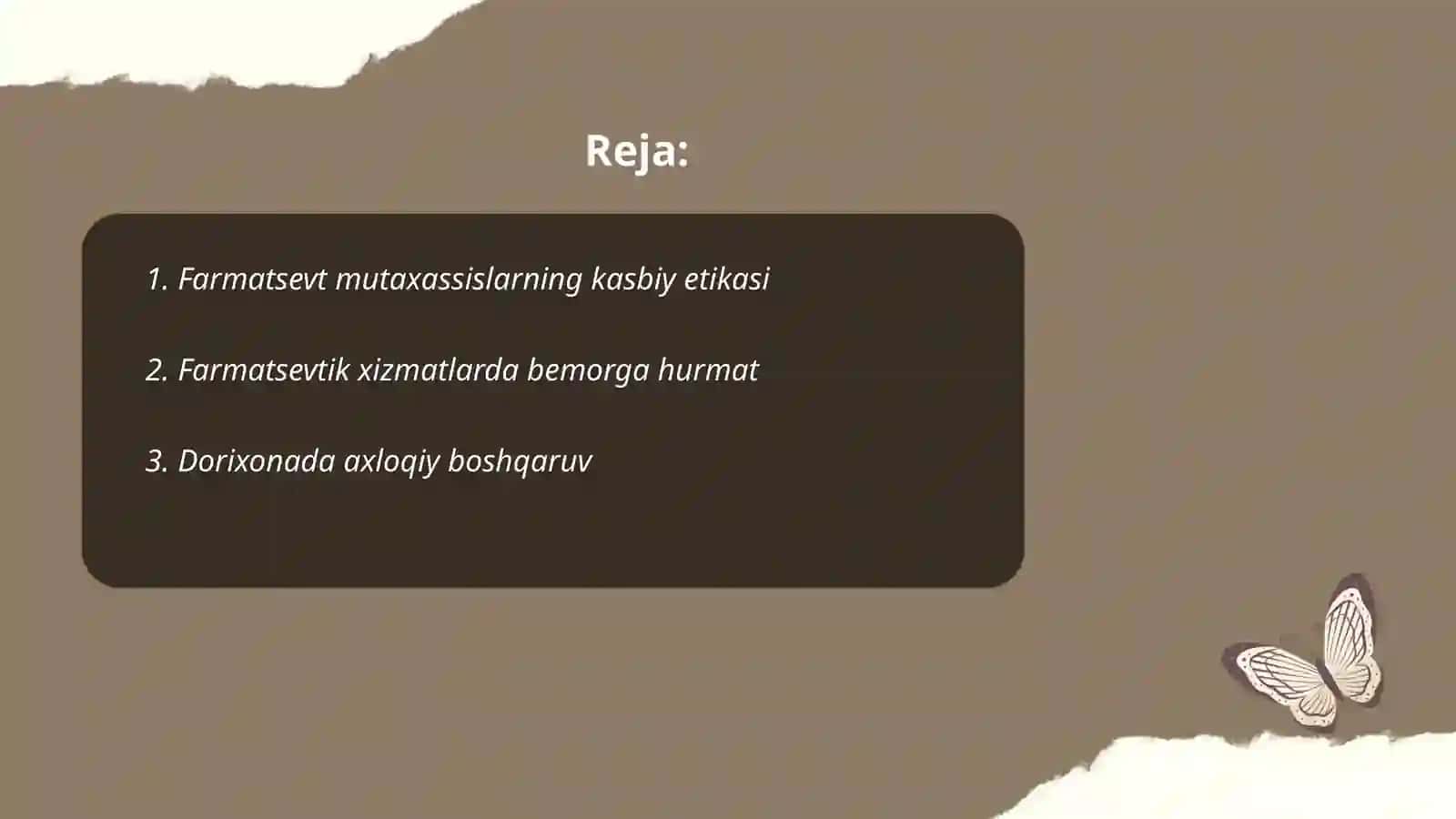 Farmatsevt mutaxasislarni etikasi 2