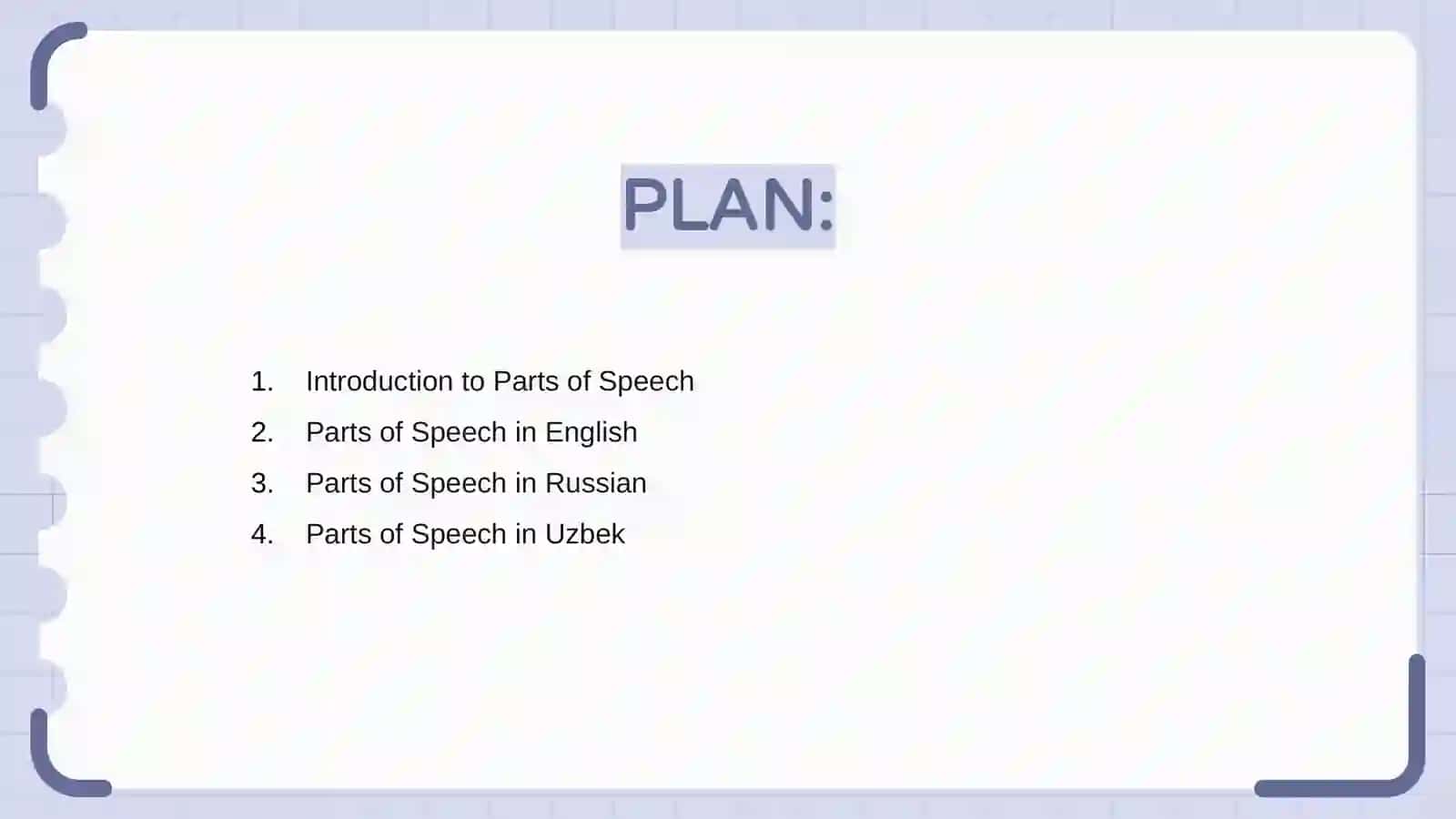 Typology of parts of speech in English, Russian, and Uzbek languages 2