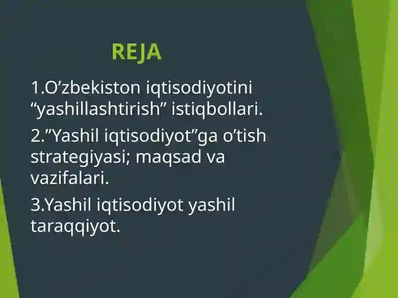 Yashil iqtisodiyot 2