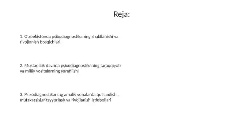 Psixodiagnostika tarixi va rivojlanishi 2