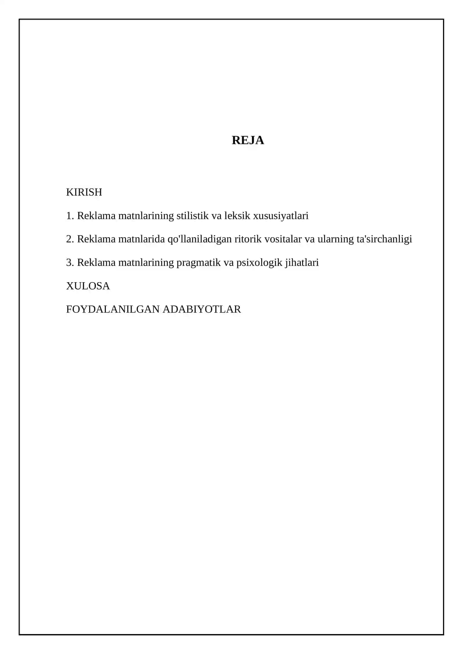 Reklama matnlarining til xususiyatlari 2