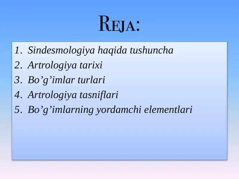 Sindesmologiya haqida tushuncha 2