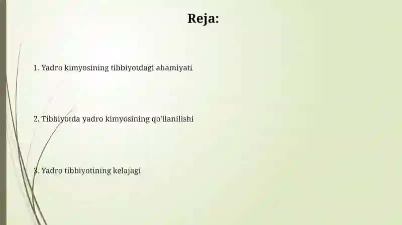 Yadro kimyosining tibbiyotdagi ahamiyati 2