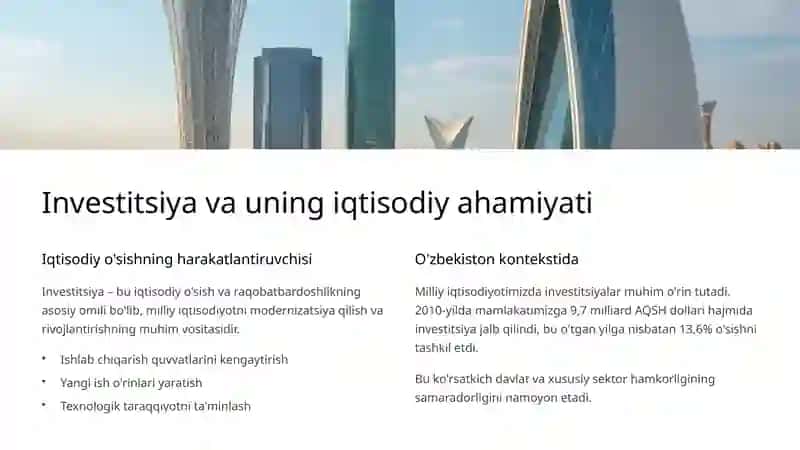 Investitsiya Qarorlarini Shakllantirish Nazariyasi 2