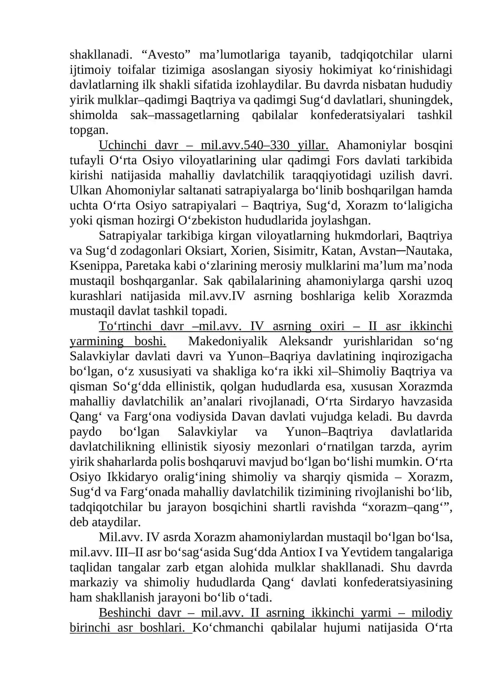O‘ZBEKISTON DAVLATCHILIGINING SHAKLLANISH ASOSLARI 2